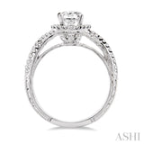 1/3 ctw Round Cut Diamond Semi-Mount Engagement Ring in 14K White Gold