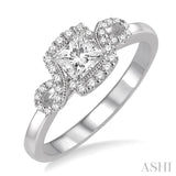 1/5 ctw Diamond Semi-mount Engagement Ring in 14K White Gold