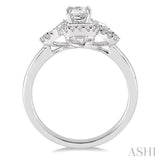 1/5 ctw Diamond Semi-mount Engagement Ring in 14K White Gold