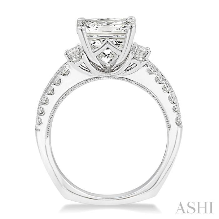 3/4 ctw Diamond Semi-Mount Engagement Ring in 14K White Gold