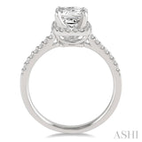 1/4 Ctw Diamond Semi-mount Engagement Ring in 14K White Gold