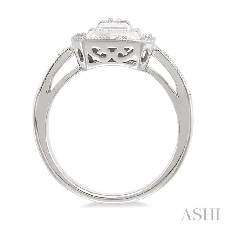 1/20 ctw Single Cut Diamond Ring in Sterling Silver