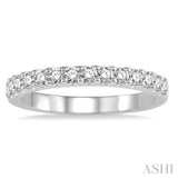 1/2 ctw Round Cut Diamond Wedding Band in 14K White Gold