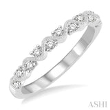 1/4 ctw Round Cut Diamond Stack Band in 14K White Gold