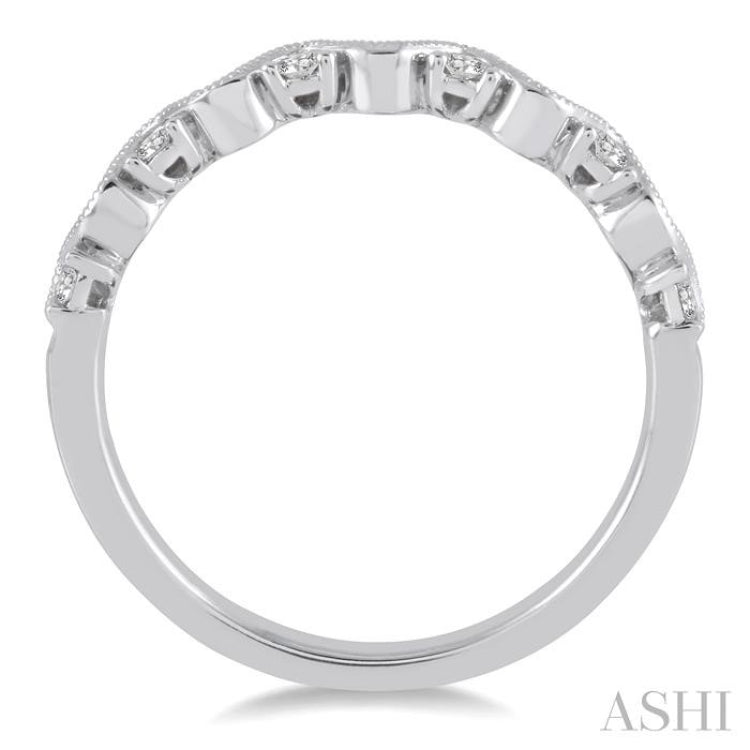 1/4 ctw Round Cut Diamond Stack Band in 14K White Gold