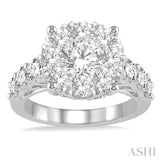 2 ctw Round Diamond Lovebright Ring in 14K White Gold