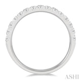 1/2 Ctw 15Stones Round Cut Diamond Wedding Band in 14K White Gold
