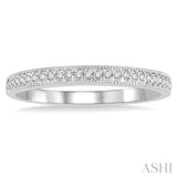 1/10 Ctw Round Cut Diamond Wedding Band in 14K White Gold