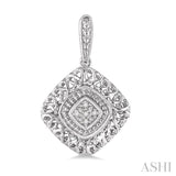 1/20 ctw Cushion Shape Single Cut Diamond Earrings in Sterling Silver