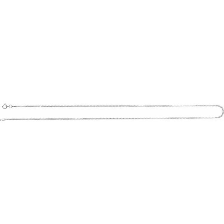 Sterling Silver 1.3 mm Diamond-Cut Box 18" Chain