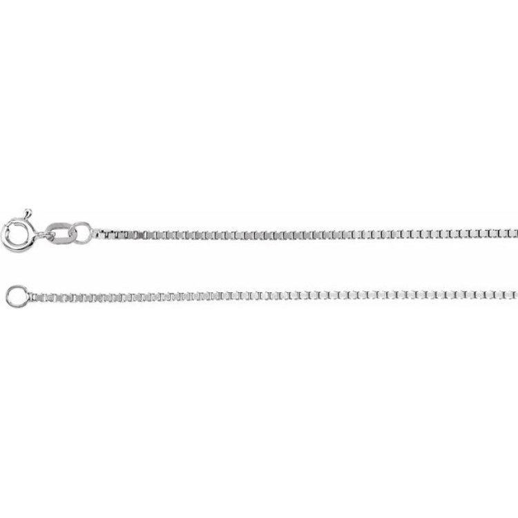 Sterling Silver 1.3 mm Diamond-Cut Box 24" Chain