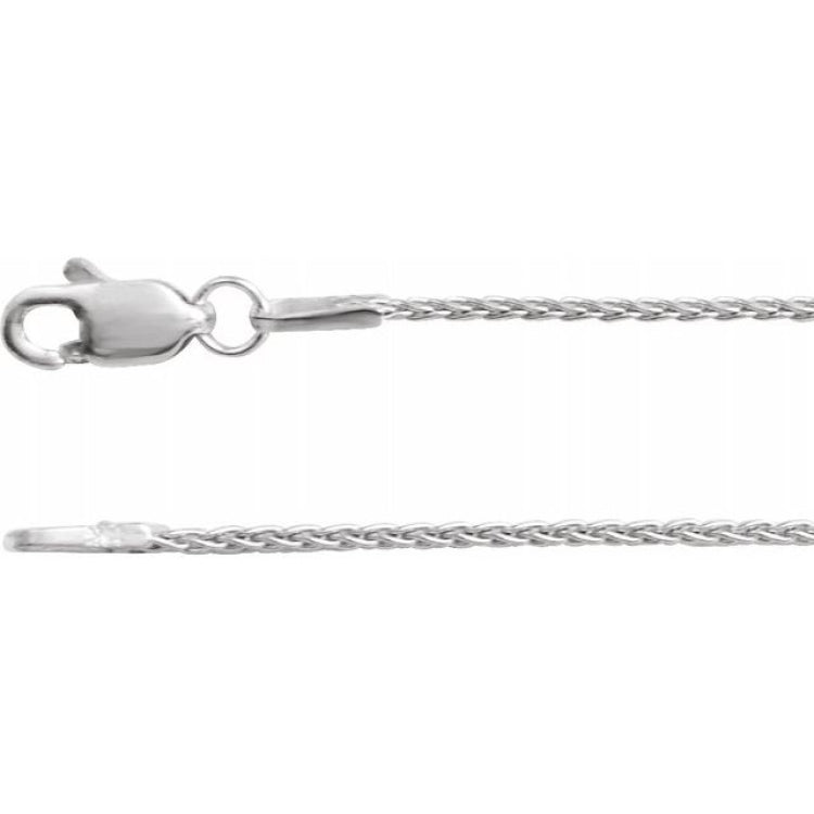 Sterling Silver 1 mm Wheat 24" Chain