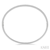 1/2 ctw Slim Round Cut Diamond Bangle in 14K White Gold