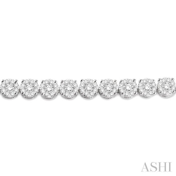 【wingbling】rietta bracelet Diamond Overlapping Oval Link Tennis Bracelet 5 ct tw 10K