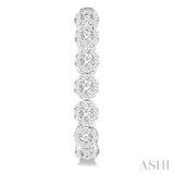 1 ctw Round Cut Lovebright Diamond Hoop Earrings in 14K White Gold