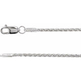 Sterling Silver 1.25 mm Wheat 24