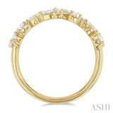 1 1/10 Ctw Mixed Shape Diamond Fashion Band in 14K Yellow Gold