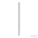 2 ctw Single Line Drop Round Cut Diamond Tennis Earring in 14K White Gold