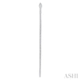 1 1/2 ctw Inside & Outside Round Cut Diamond Hoop Earring in 14K White Gold