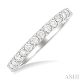 1.00 Ctw Round Cut Diamond Eternity Wedding Band in 14K White Gold