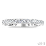 1 Ctw Round Cut Diamond Eternity Wedding Band in 14K White Gold