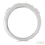 5/8 Ctw Mixed Shape Cut Diamond Fashion Wide Band in 14K White Gold