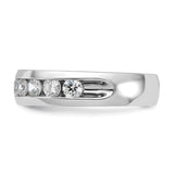 IBGoodman 14k White Gold 1 carat Lab Grown Diamond VS/SI+ G+ Nine Stone Complete Polished Men's Ring