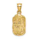 14K Diamond-cut Nugget Pendant