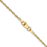 14K 20 inch 1.5mm Ultra Diamond-cut Rope with Lobster Clasp Chain