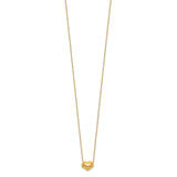 14k Madi K Small Hollow Heart 17 inch with 1 inch extender Necklace
