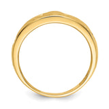 14k Mens Polished Claddagh Band