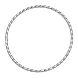 14k White Gold Polished Twisted 2.50mm Slip-on Round Bangle Bracelet