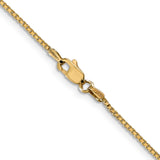 14K 18 inch 1.1mm Box with Lobster Clasp Chain