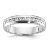 IBGoodman 14k White Gold 1/4 carat Lab Grown Diamond VS/SI+ G+ Nine Stone Complete Polished Men's Ring