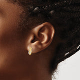 14K and White Rhodium Flip-Flop Post Earrings