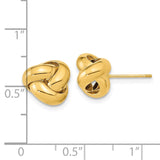 14k 11mm Polished Love Knot Post Earrings