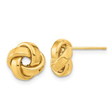 14k 10mm Polished Love Knot Post Earrings