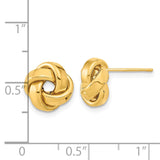 14k 10mm Polished Love Knot Post Earrings