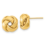 14k 12mm Polished Love Knot Post Earrings