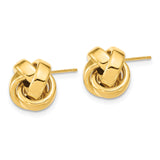 14k 12mm Polished Love Knot Post Earrings