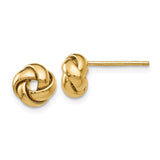 14k 8mm Polished Love Knot Post Earrings