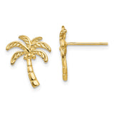 14k Polished Palm Tree Post Earrings