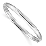 14k 3/16 White Gold 5mm Hinged Baby Bangle