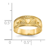 14k Ladies Polished Claddagh Band