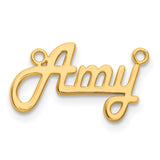 14k Yellow Gold Underlined Name Plate