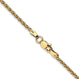 14k 24 inch 1.75mm Parisian Wheat with Lobster Clasp Chain