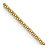 14K 24 inch 1.5mm Diamond-cut Parisian Wheat with Lobster Clasp Chain
