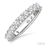 2.00 Ctw Round Cut Diamond Eternity Wedding Band in 14K White Gold