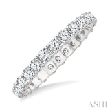 2.00 Ctw Round Cut Diamond Eternity Wedding Band in 14K White Gold