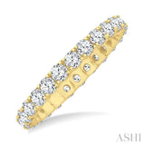 2.00 Ctw Round Cut Diamond Eternity Wedding Band in 14K Yellow Gold